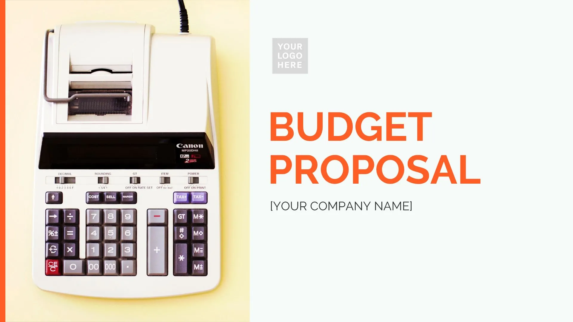 Budget Proposal Presentation